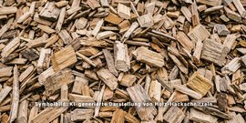 Holz-Hackschnitzel für eine Hackschnitzelheizung